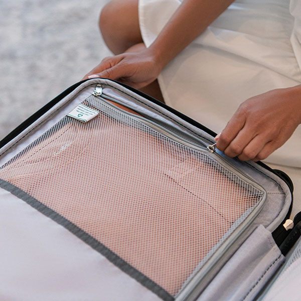 inside of a suitcase