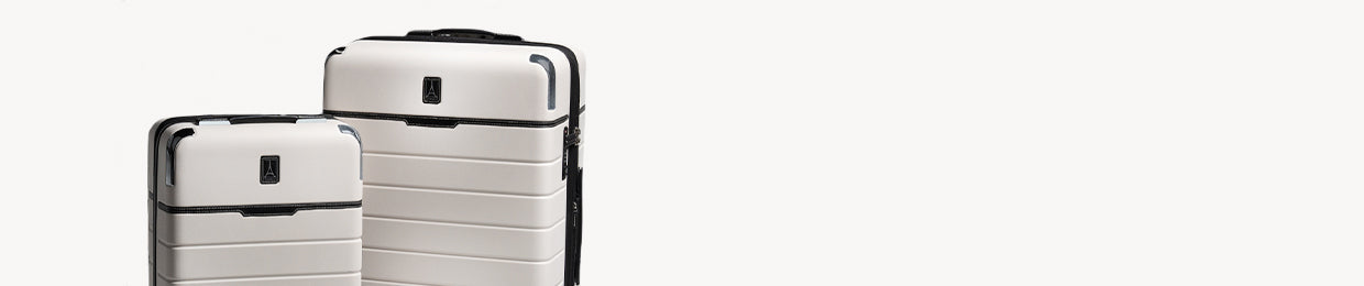 White Hardshell Rolling Suitcases