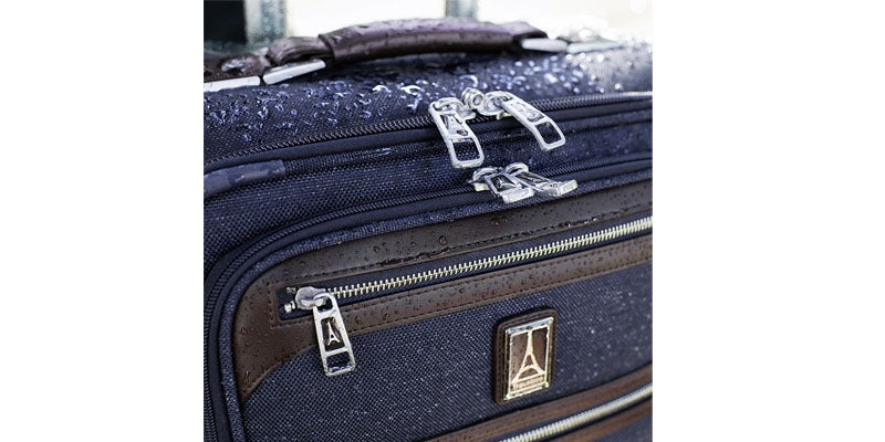 Softside luggage with duraguard fabric resists moisture